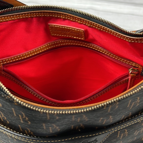 EUC Dooney & Bourke 1975 Logo Shoulder  Hobo Bag - Picture 12 of 16